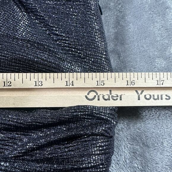 NW Nightway‎ Dress Womens 6 Navy Metallic One Shoulder Cocktail Mini - Picture 7 of 10